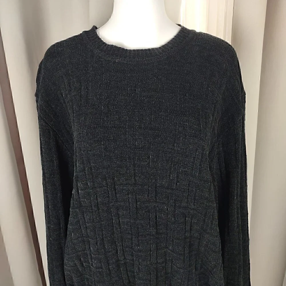 Croft & Barrow Extra Soft Crewneck Black Sweater Size Large - Picture 4 of 11